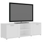 vidaXL Mueble de TV madera contrachapada blanco 120x34x37 cm