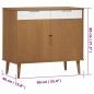 vidaXL Aparador MOLDE madera maciza de pino marrón 90x40x80 cm vidaXL Aparador MOLDE madera maciza de pino marrón 90x40x80 cm