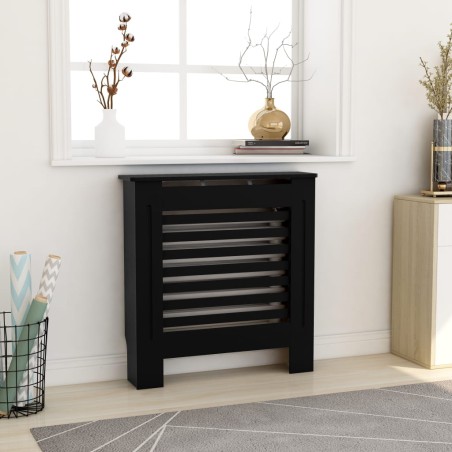 vidaXL Cubierta para radiador MDF negro 78 cm