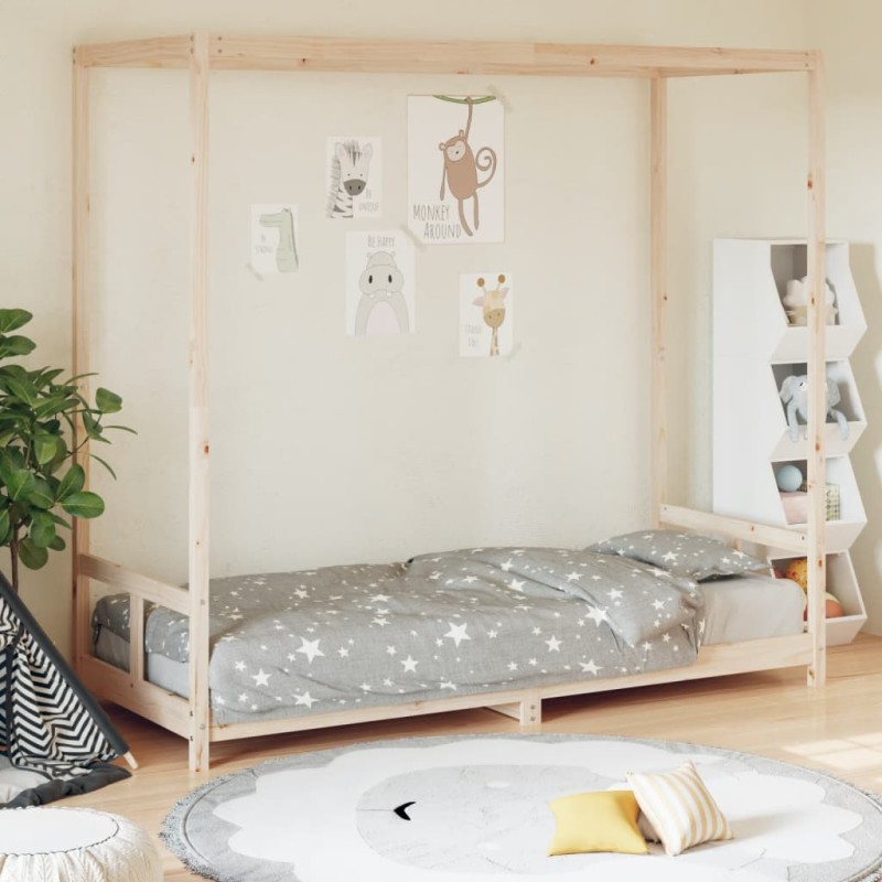 vidaXL Estructura de cama para niños madera maciza de pino 80x200 cm vidaXL Estructura de cama para niños madera maciza de pino 80x200 cm