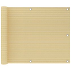 vidaXL Toldo para balcón HDPE beige 75x500 cm 