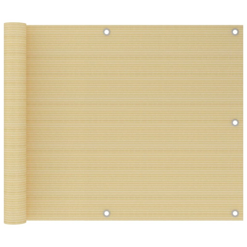 vidaXL Toldo para balcón HDPE beige 75x500 cm vidaXL Toldo para balcón HDPE beige 75x500 cm