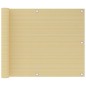 vidaXL Toldo para balcón HDPE beige 75x500 cm vidaXL Toldo para balcón HDPE beige 75x500 cm