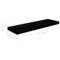 vidaXL Estante flotante de pared 2 uds MDF negro brillo 80x23,5x3,8 cm vidaXL Estante flotante de pared 2 uds MDF negro brillo 80x23,5x3,8 cm