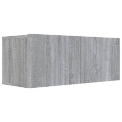 vidaXL Mueble para TV madera contrachapada gris Sonoma 80x30x30 cm