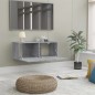 vidaXL Mueble para TV madera contrachapada gris Sonoma 80x30x30 cm
