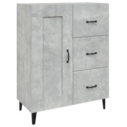 vidaXL Aparador de madera contrachapada gris hormigón 69,5x34x90 cm