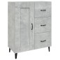 vidaXL Aparador de madera contrachapada gris hormigón 69,5x34x90 cm
