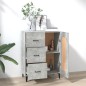vidaXL Aparador de madera contrachapada gris hormigón 69,5x34x90 cm