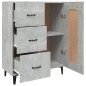 vidaXL Aparador de madera contrachapada gris hormigón 69,5x34x90 cm