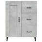 vidaXL Aparador de madera contrachapada gris hormigón 69,5x34x90 cm