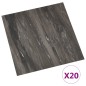 vidaXL Tarimas de suelo autoadhesivas 20 uds PVC 1,86 m² gris oscuro vidaXL Tarimas de suelo autoadhesivas 20 uds PVC 1,86 m² gris oscuro