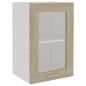 vidaXL Armario colgante cristal madera ingeniería roble 40x31x60 cm