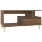 vidaXL Mesa de centro madera contrachapada roble marrón 90x49x45 cm vidaXL Mesa de centro madera contrachapada roble marrón 90x49x45 cm