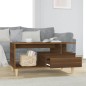 vidaXL Mesa de centro madera contrachapada roble marrón 90x49x45 cm vidaXL Mesa de centro madera contrachapada roble marrón 90x49x45 cm