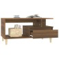vidaXL Mesa de centro madera contrachapada roble marrón 90x49x45 cm vidaXL Mesa de centro madera contrachapada roble marrón 90x49x45 cm