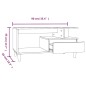 vidaXL Mesa de centro madera contrachapada roble marrón 90x49x45 cm vidaXL Mesa de centro madera contrachapada roble marrón 90x49x45 cm