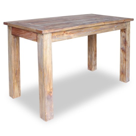 vidaXL Mesa de comedor de madera maciza reciclada 120x60x77 cm