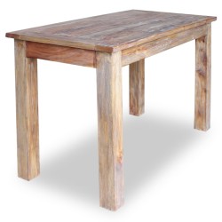 vidaXL Mesa de comedor de madera maciza reciclada 120x60x77 cm