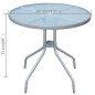 vidaXL Mesa de jardín bistro de acero gris 80x71 cm vidaXL Mesa de jardín bistro de acero gris 80x71 cm