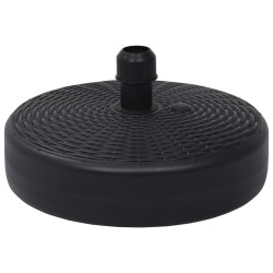 vidaXL Base de sombrilla rellenable con arena/agua negro 24 L  
