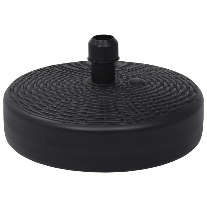 vidaXL Base de sombrilla rellenable con arena/agua negro 24 L vidaXL Base de sombrilla rellenable con arena/agua negro 24 L
