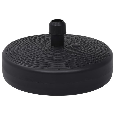 vidaXL Base de sombrilla rellenable con arena/agua negro 24 L  
