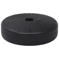 vidaXL Base de sombrilla rellenable con arena/agua negro 24 L  
