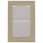 vidaXL Armario colgante cristal madera ingeniería roble 40x31x60 cm