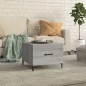 vidaXL Mesa de centro con patas de metal gris sonoma 50x50x40 cm vidaXL Mesa de centro con patas de metal gris sonoma 50x50x40 cm