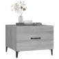 vidaXL Mesa de centro con patas de metal gris sonoma 50x50x40 cm vidaXL Mesa de centro con patas de metal gris sonoma 50x50x40 cm