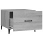 vidaXL Mesa de centro con patas de metal gris sonoma 50x50x40 cm vidaXL Mesa de centro con patas de metal gris sonoma 50x50x40 cm