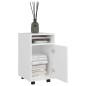 vidaXL Armario auxiliar ruedas blanco madera contrachapada 33x38x60 cm vidaXL Armario auxiliar ruedas blanco madera contrachapada 33x38x60 cm