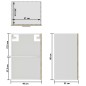 vidaXL Armario colgante cristal madera ingeniería roble 40x31x60 cm