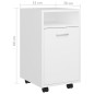 vidaXL Armario auxiliar ruedas blanco madera contrachapada 33x38x60 cm vidaXL Armario auxiliar ruedas blanco madera contrachapada 33x38x60 cm
