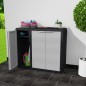 vidaXL Armario de jardín con 2 estantes negro y gris vidaXL Armario de jardín con 2 estantes negro y gris