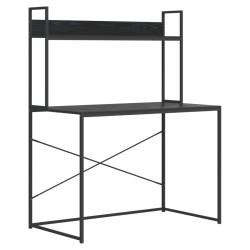 vidaXL Escritorio de ordenador madera de ingeniería negro 110x60x138cm