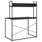 vidaXL Escritorio de ordenador madera de ingeniería negro 110x60x138cm vidaXL Escritorio de ordenador madera de ingeniería negro 110x60x138cm