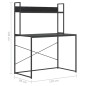 vidaXL Escritorio de ordenador madera de ingeniería negro 110x60x138cm vidaXL Escritorio de ordenador madera de ingeniería negro 110x60x138cm