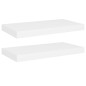 vidaXL Estantes flotantes de pared 2 uds MDF blanco 50x23x3,8 cm