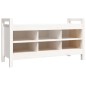 vidaXL Banco de recibidor madera maciza de pino blanco 110x40x60 cm vidaXL Banco de recibidor madera maciza de pino blanco 110x40x60 cm