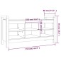 vidaXL Banco de recibidor madera maciza de pino blanco 110x40x60 cm vidaXL Banco de recibidor madera maciza de pino blanco 110x40x60 cm