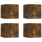 vidaXL Muebles para TV de pared 4 uds roble ahumado 30,5x30x30 cm vidaXL Muebles para TV de pared 4 uds roble ahumado 30,5x30x30 cm
