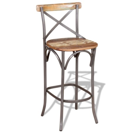 vidaXL Taburete de cocina madera maciza reciclada