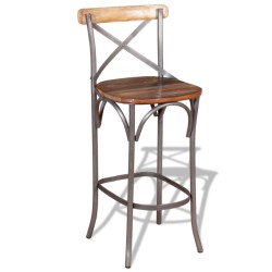 vidaXL Taburete de cocina madera maciza reciclada
