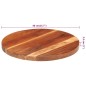 vidaXL Superficie de mesa redonda madera maciza sheesham 25-27 mm 40cm vidaXL Superficie de mesa redonda madera maciza sheesham 25-27 mm 40cm