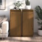 vidaXL Aparador 2 uds madera maciza de pino marrón miel 31,5x34x75 cm vidaXL Aparador 2 uds madera maciza de pino marrón miel 31,5x34x75 cm