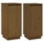 vidaXL Aparador 2 uds madera maciza de pino marrón miel 31,5x34x75 cm vidaXL Aparador 2 uds madera maciza de pino marrón miel 31,5x34x75 cm