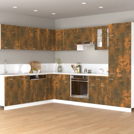 vidaXL Mueble colgante madera ingeniería roble ahumado 60x31x40 cm