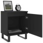 vidaXL Mesita de noche madera de ingeniería negro 40x30x50 cm vidaXL Mesita de noche madera de ingeniería negro 40x30x50 cm